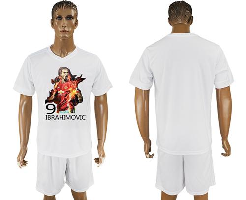 Manchester United Blank White Soccer Club T-Shirt_1